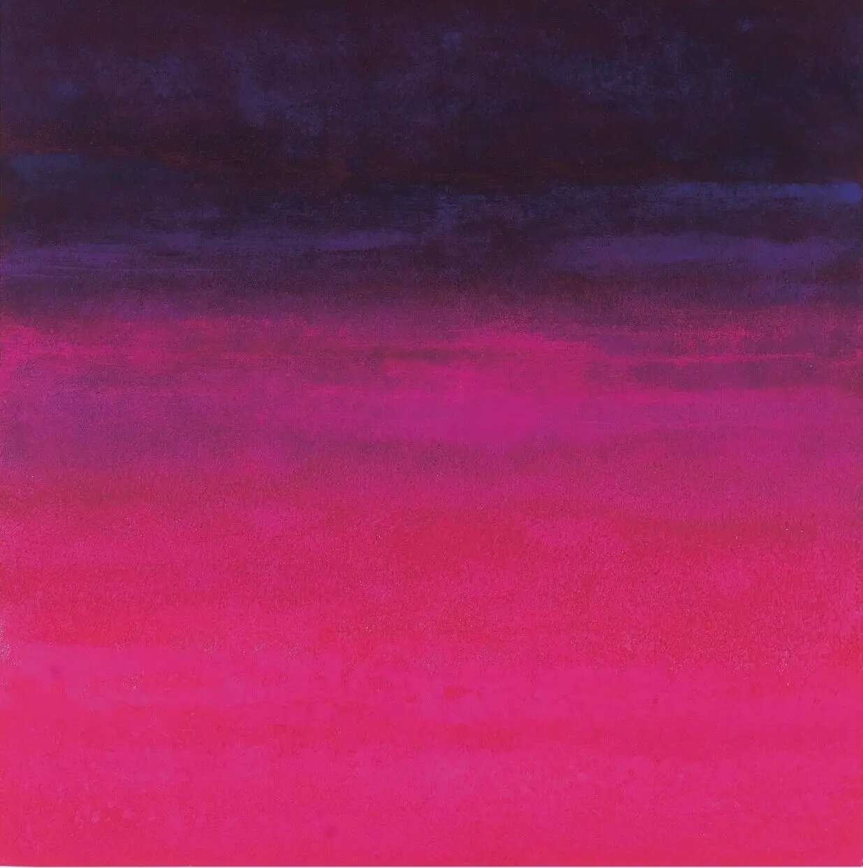 Kunstwerk von Rupprecht Geiger mit einem Farbverlauf von oben dunklem Lila zu Pink